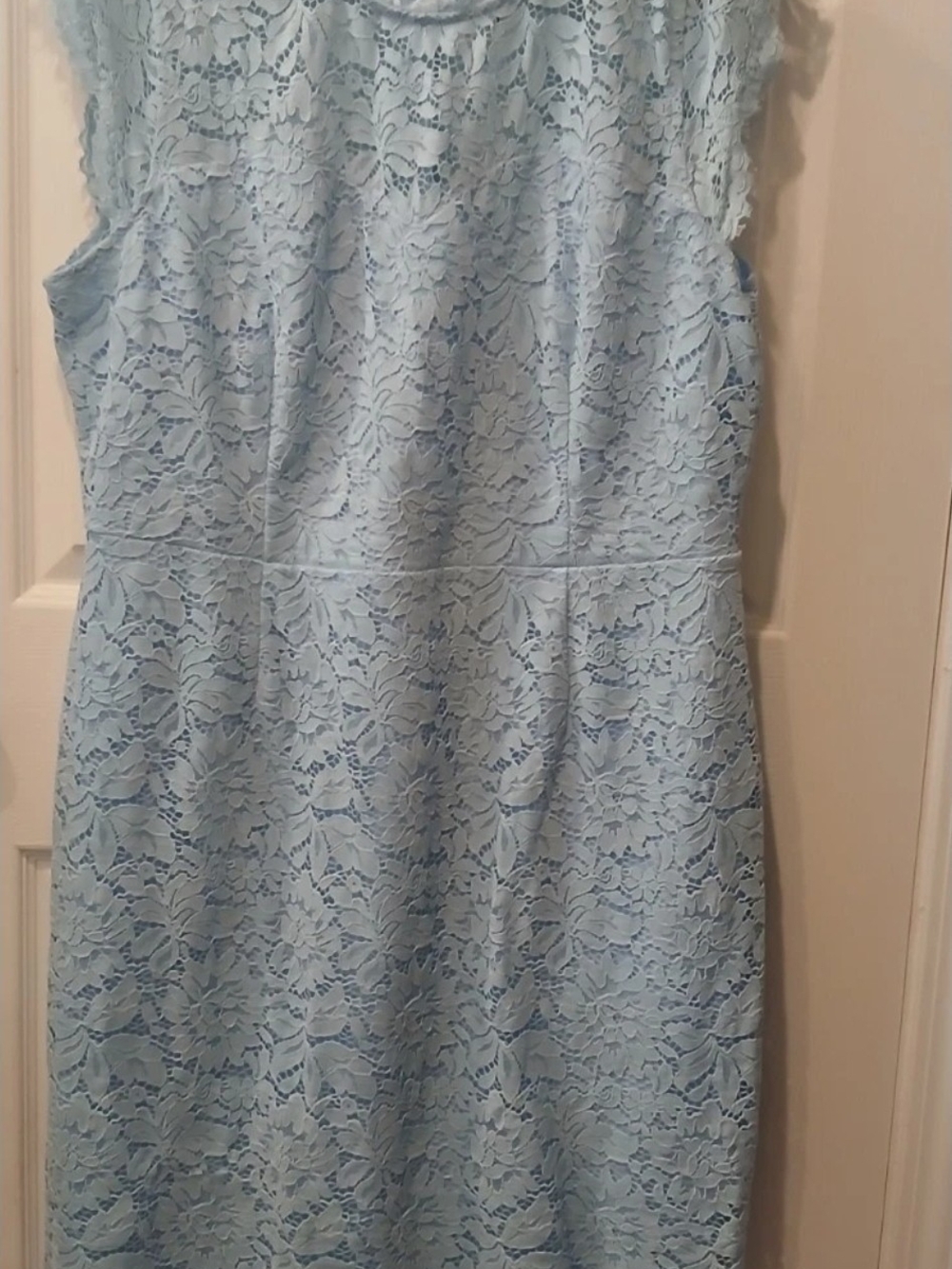 Miusol Light Blue Lace Midi Sheath Dress